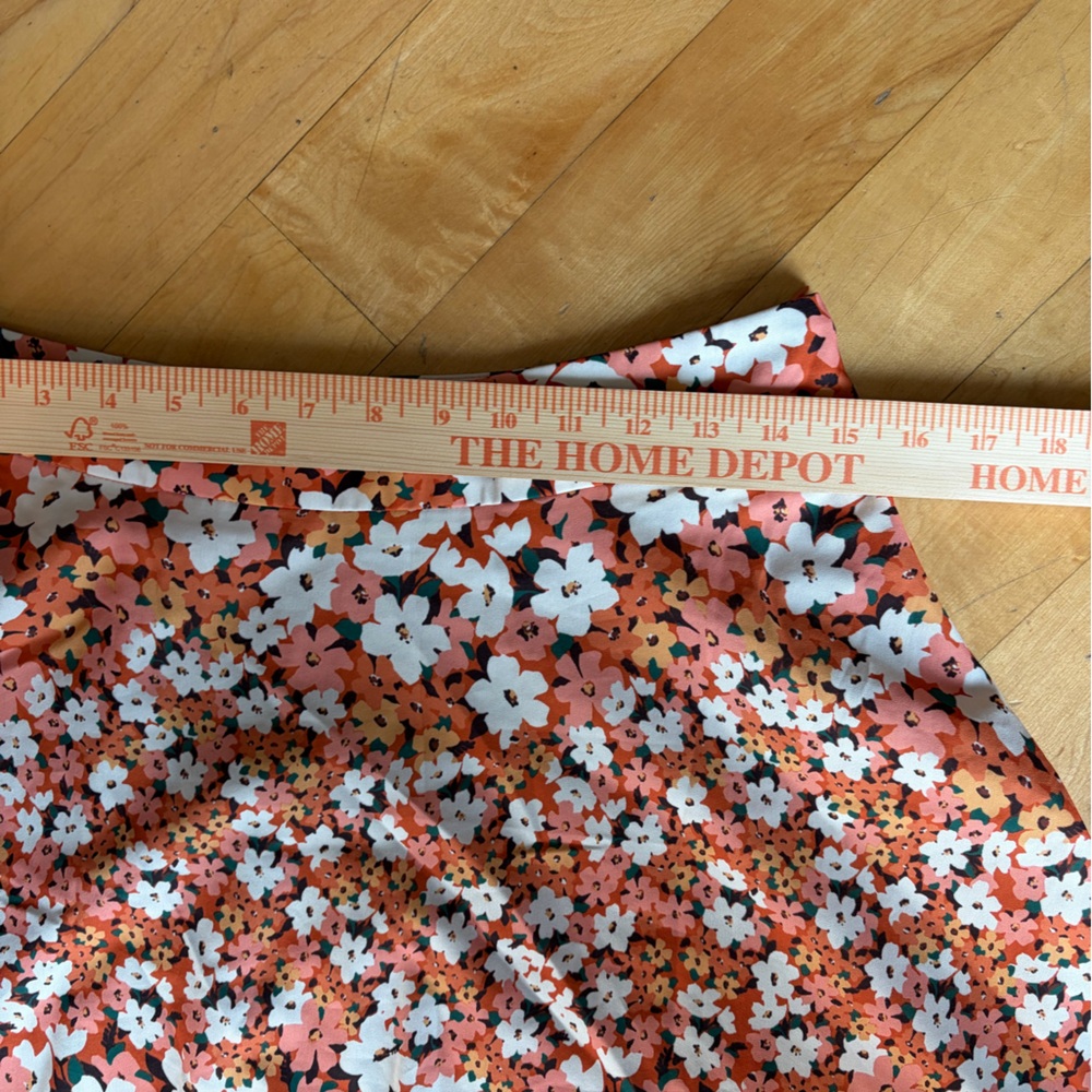 Micro Skirt Retro Hippie Skater Flower Power Playful A Line Size Zipper Sz Lg - Picture 4 of 5